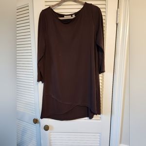 susan graver tunic brown